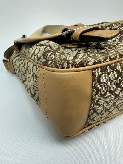 Coach Signature Messenger Umhängetasche beige/braun
