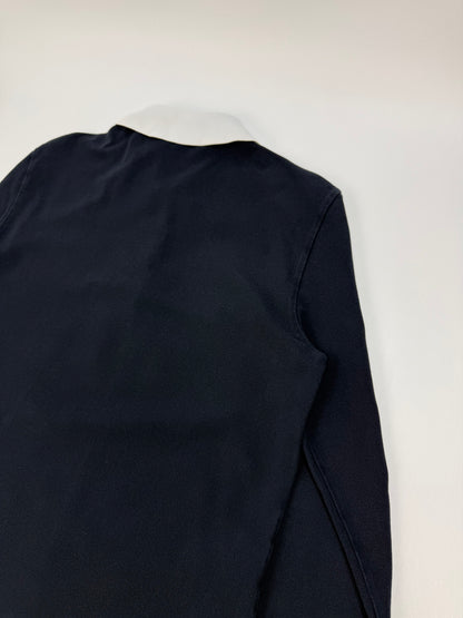 Fendi Polohemd Langarm dunkelblau / weiß Gr. M