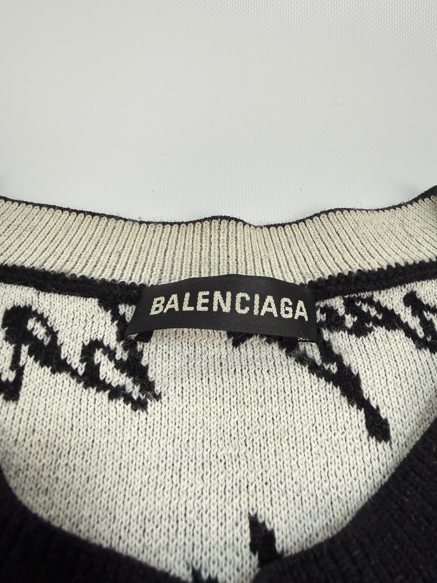 Balenciaga Pullover schwarz / weiß Gr. Frauen XL