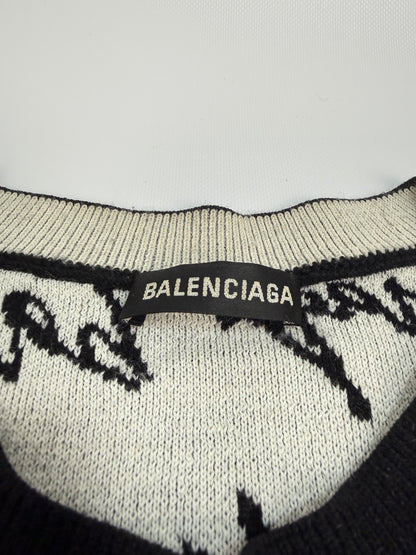 Balenciaga Pullover schwarz / weiß Gr. Frauen XL