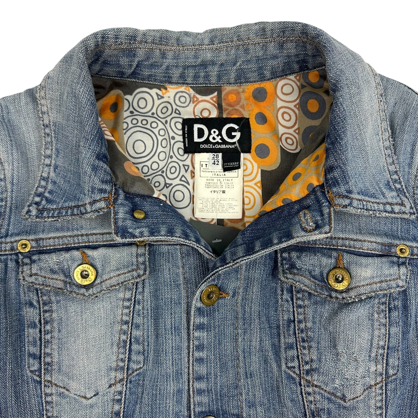 Vintage Dolce & Gabbana Jeansjacke hellblau L