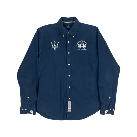 Vintage La Martina x Maserati Hemd Navy blau M