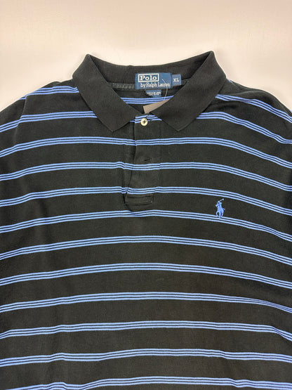 Vintage Polo Ralph Lauren Polohemd blau/schwarz XL