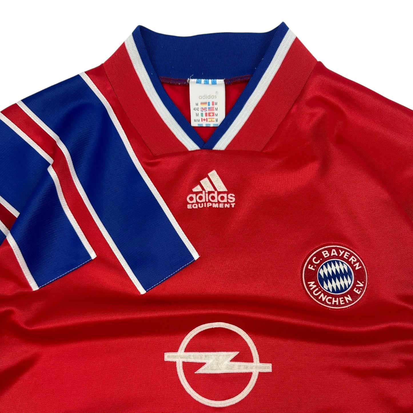 Vintage Adidas F.C. Bayern Fußball Trikot rot / blau M