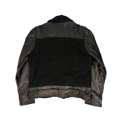 Vintage Galliano Lederjacke schwarz Gr. 52
