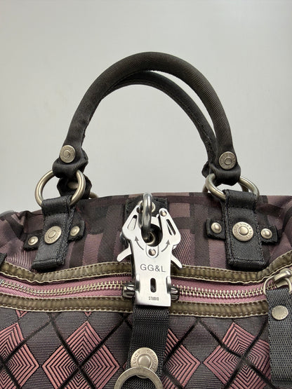 Vintage GG&L Mirror Me Tasche rot / grau