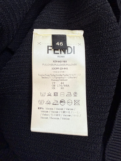 Fendi Slim Fit T-Shirt schwarz Gr. 46