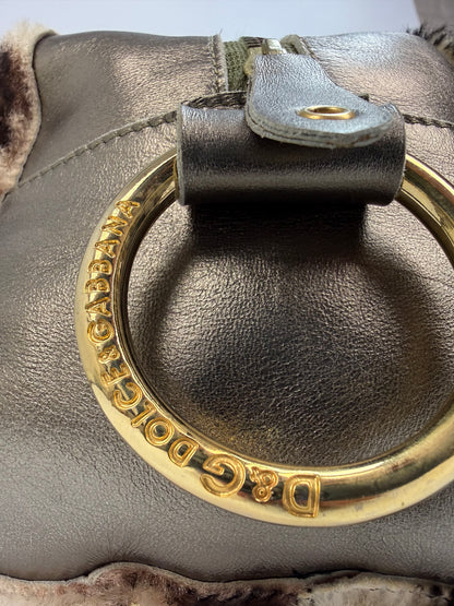 Vintage Dolce & Gabbana Tasche Cow Silber / Gold