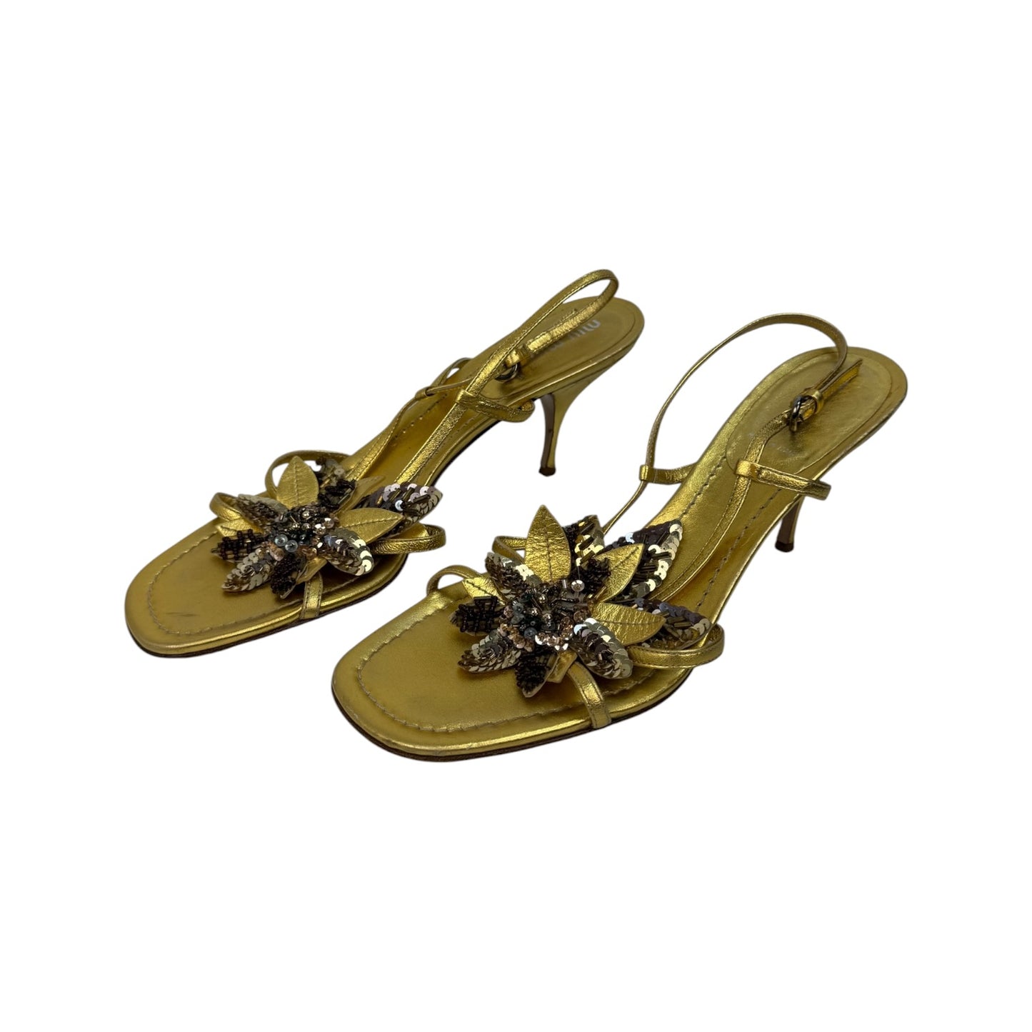 Vintage Miu Miu Heels Gold Gr. 41