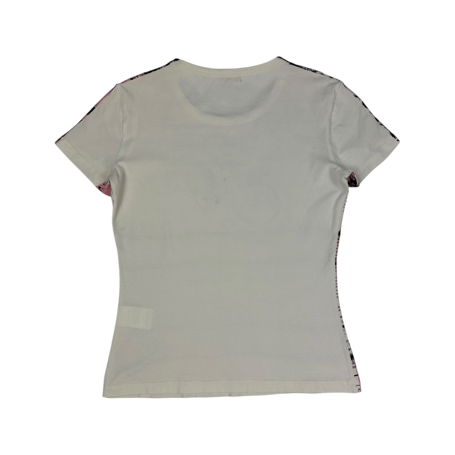 Vintage Galliano T-Shirt weiß / rosa Damen S