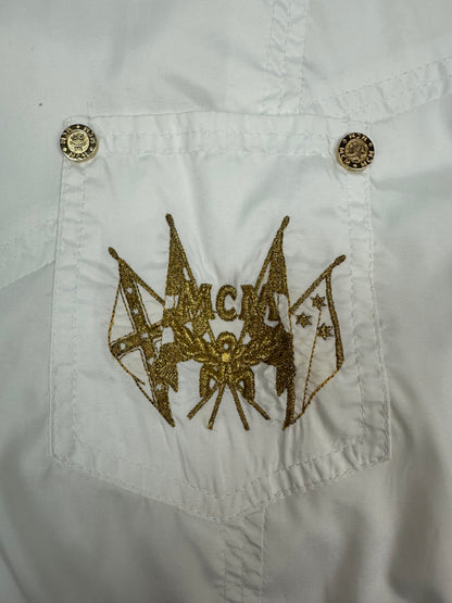 Vintage MCM Trackjacket weiß/gold Gr. XL