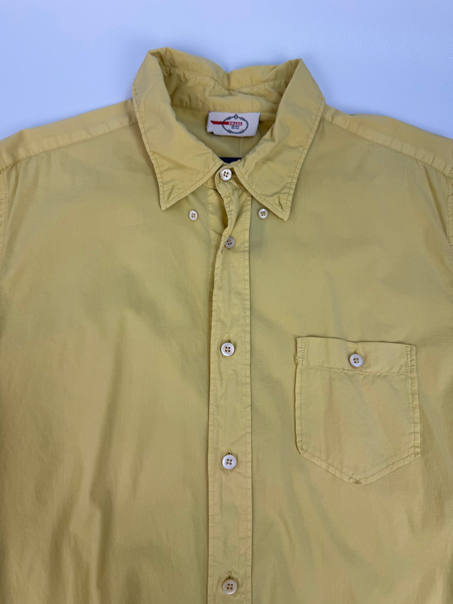 Vintage Prada Hemd gelb Gr. 43