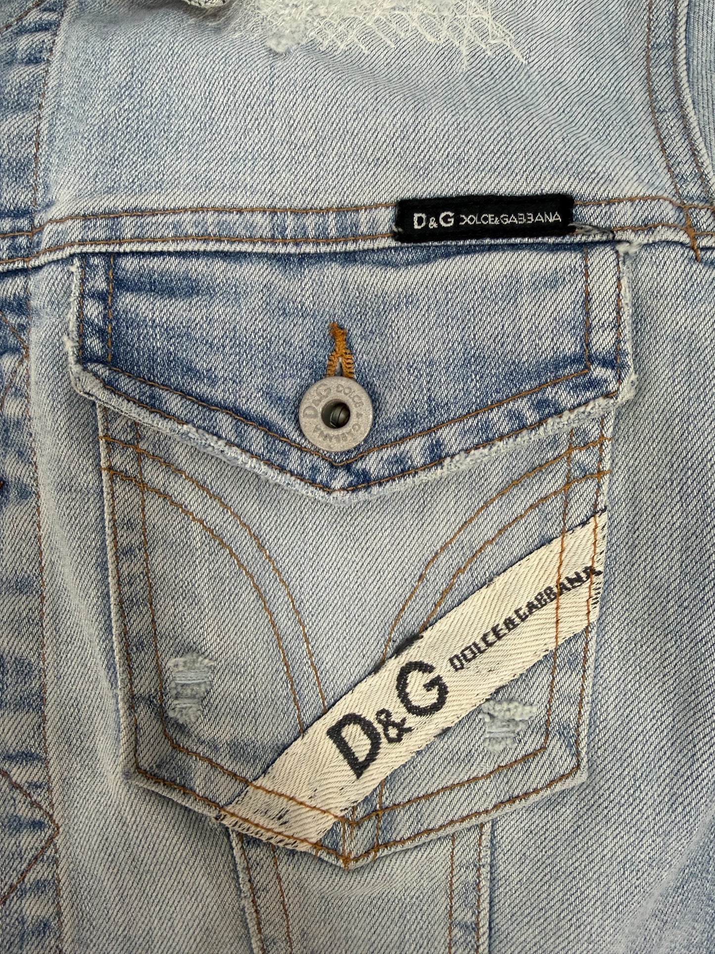 Vintage Dolce & Gabbana Jeansjacke hellblau Gr. S