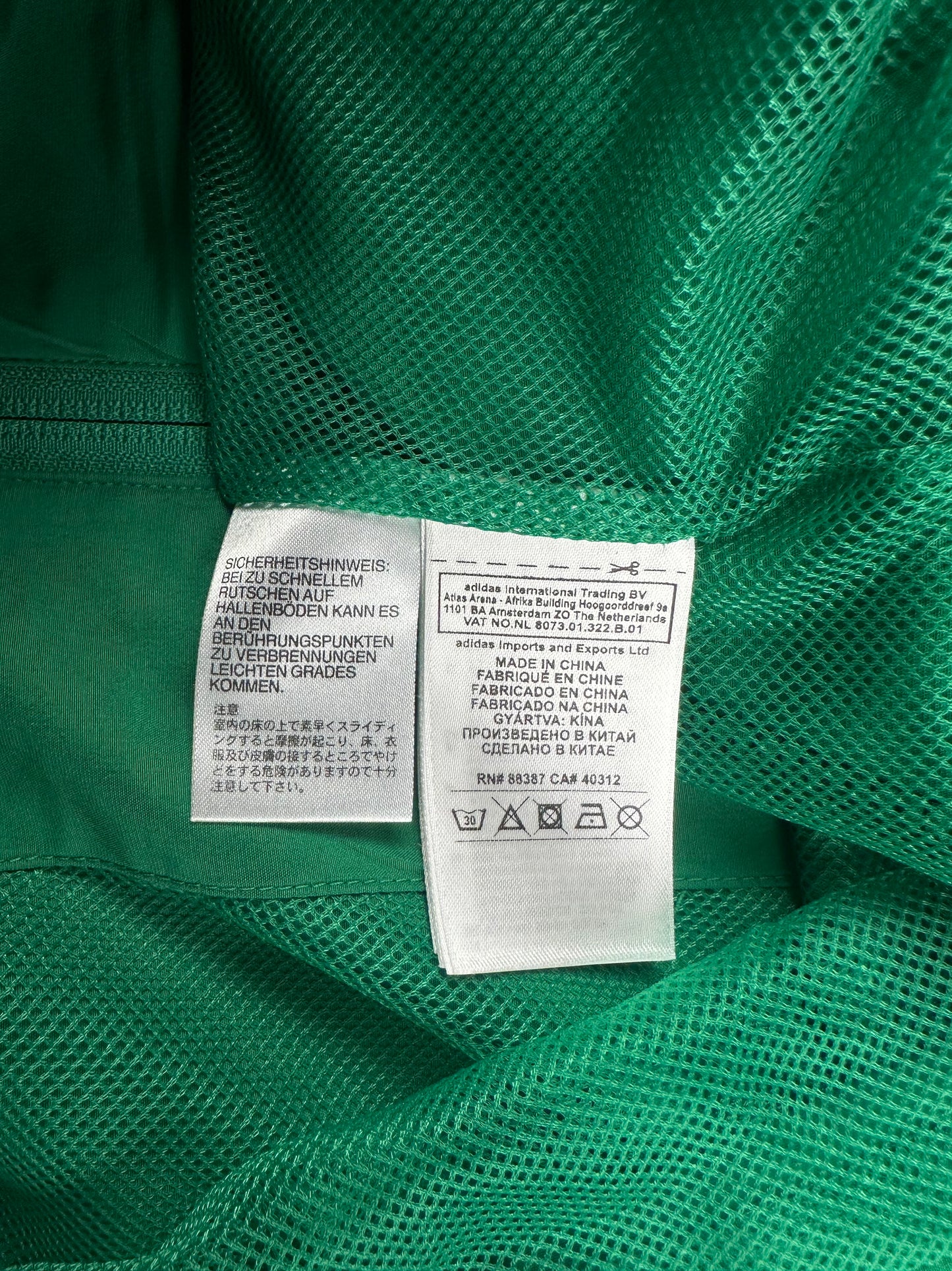 Adidas Tracksuit schwarz/grün S