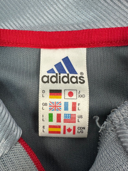 Vintage Adidas Rotterdam Jersey grau/rot Gr. L