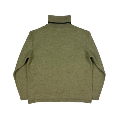 Vintage Burberry Rollkragenpullover grün 48
