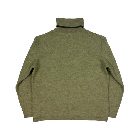 Vintage Burberry Rollkragenpullover grün 48