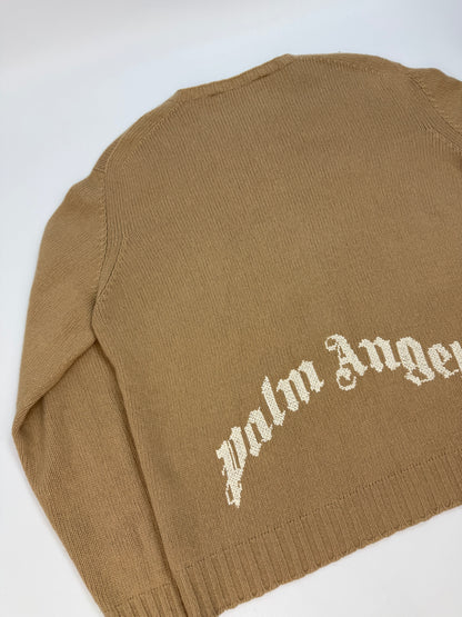 Palm Angels Pullover braun / weiß Gr. XXL