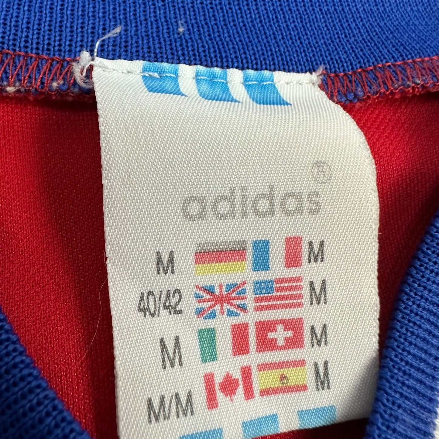 Vintage Adidas F.C. Bayern Fußball Trikot rot / blau M