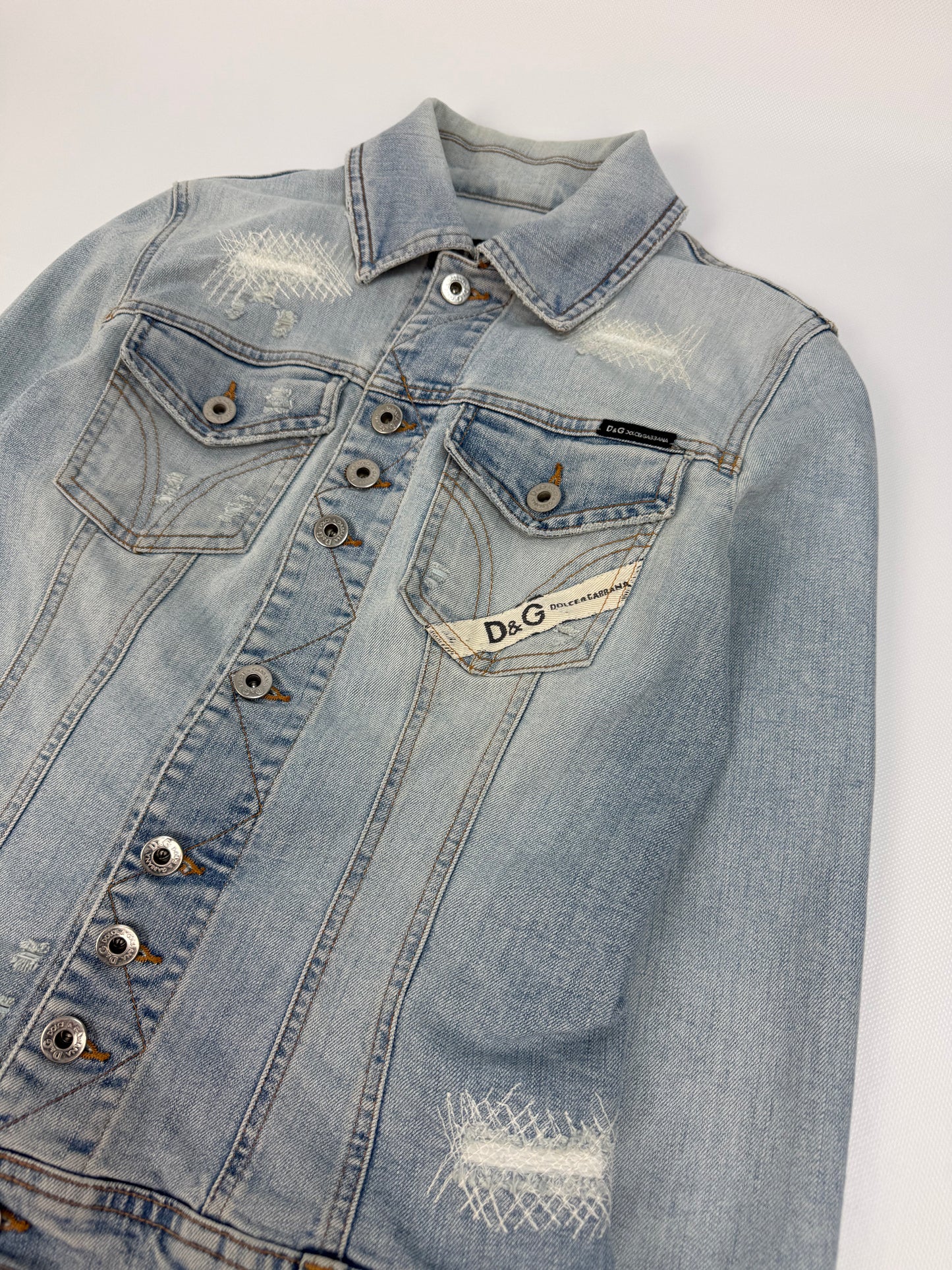 Vintage Dolce & Gabbana Jeansjacke hellblau Gr. S