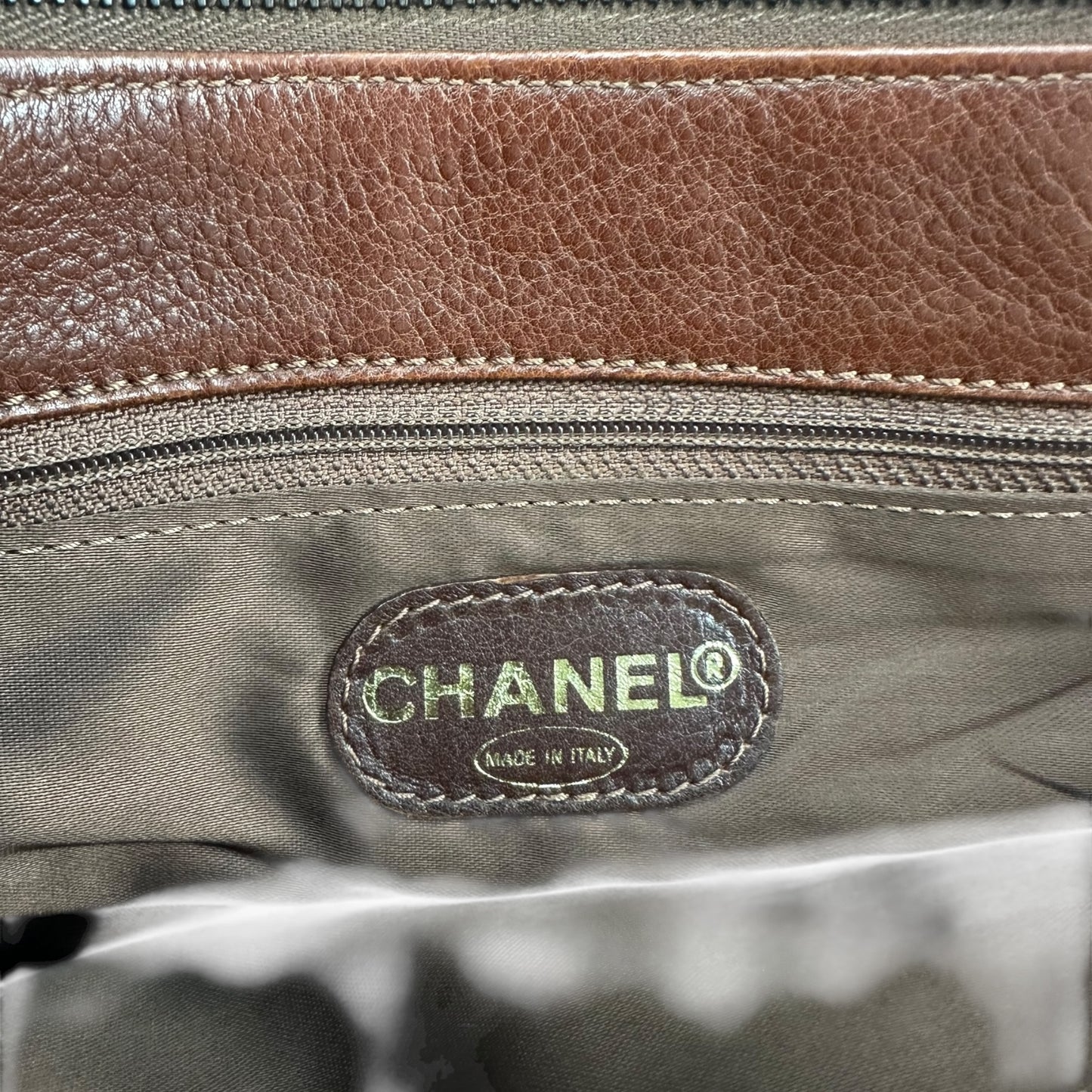 Vintage Chanel Handtasche braun / gold