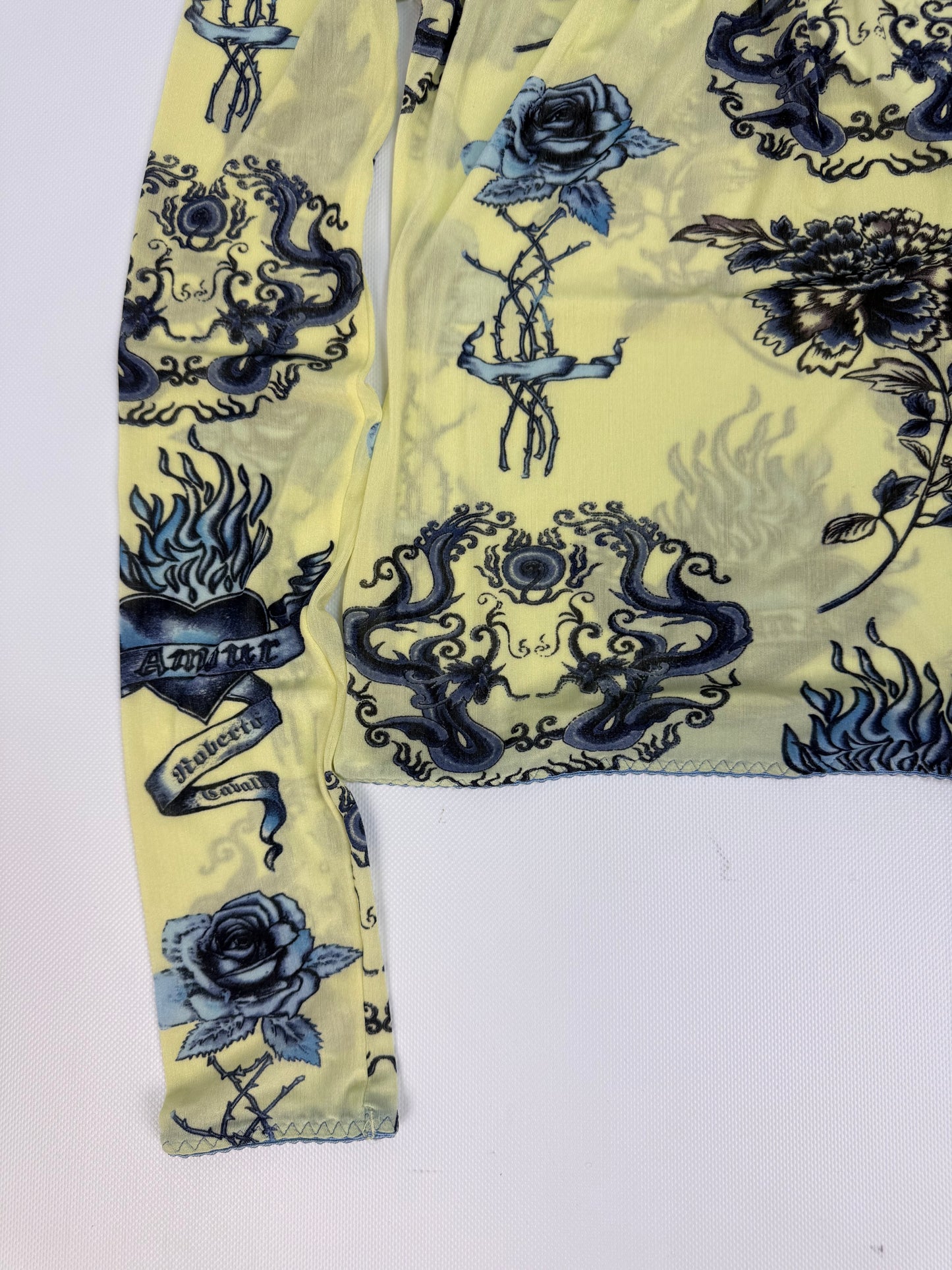 Vintage Roberto Cavalli Top gelb Gr. 42