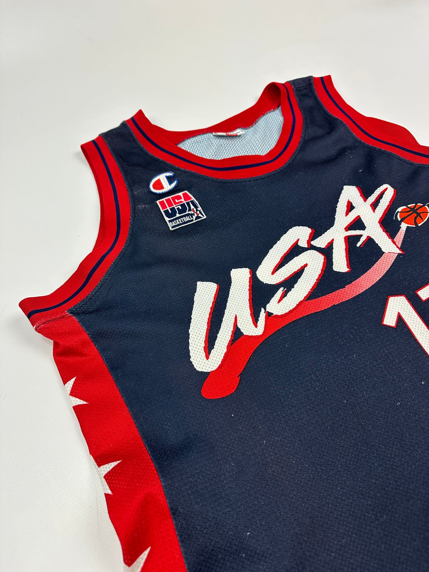 Vintage Champion O‘NEAL / USA Jersey navy/rot Gr. M