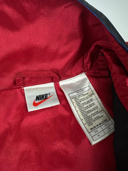 Vintage Nike Trackjacket rot / blau / schwarz XL