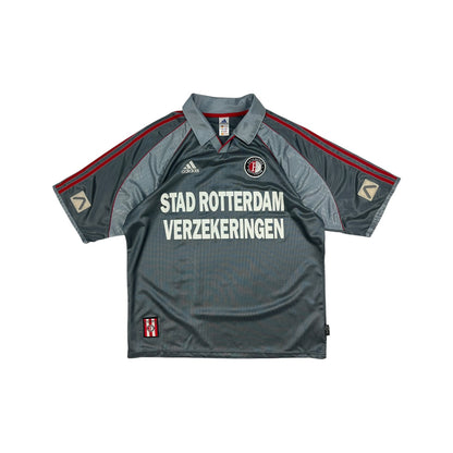 Vintage Adidas Rotterdam Jersey grau/rot Gr. L