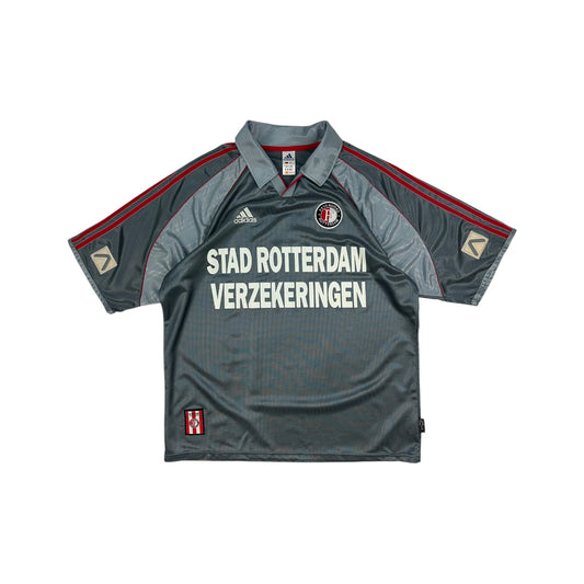 Vintage Adidas Rotterdam Jersey grau/rot Gr. L