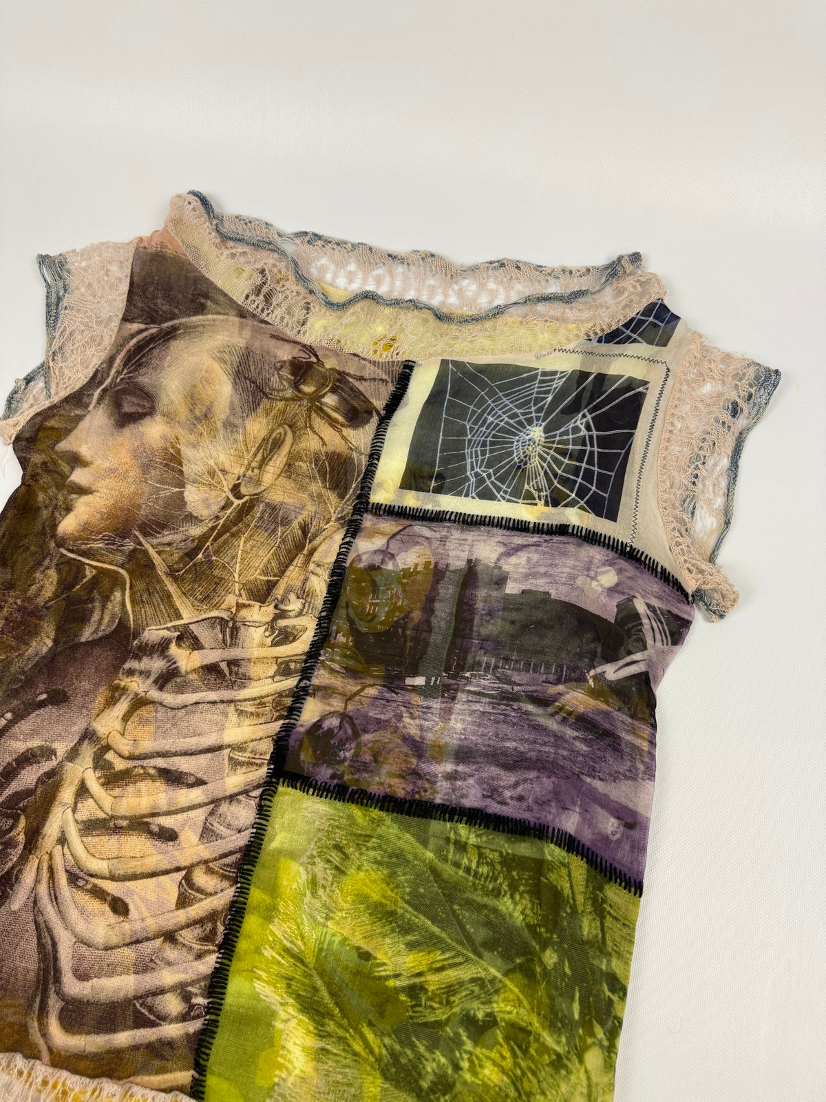 Jean Paul Gaultier "Patchwork" Mesh Top