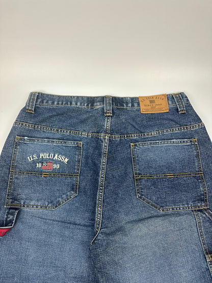Vintage U.S POLO ASSN. Jorts/kurze Jeanshose blau Gr. 34