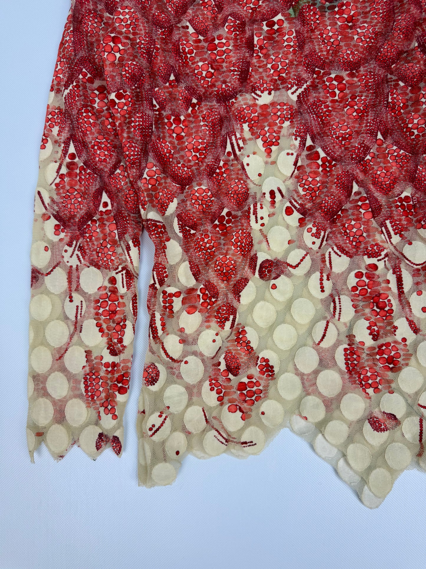 Vintage Jean Paul Gaultier Erdbeeren T-Shirt rot Gr. M
