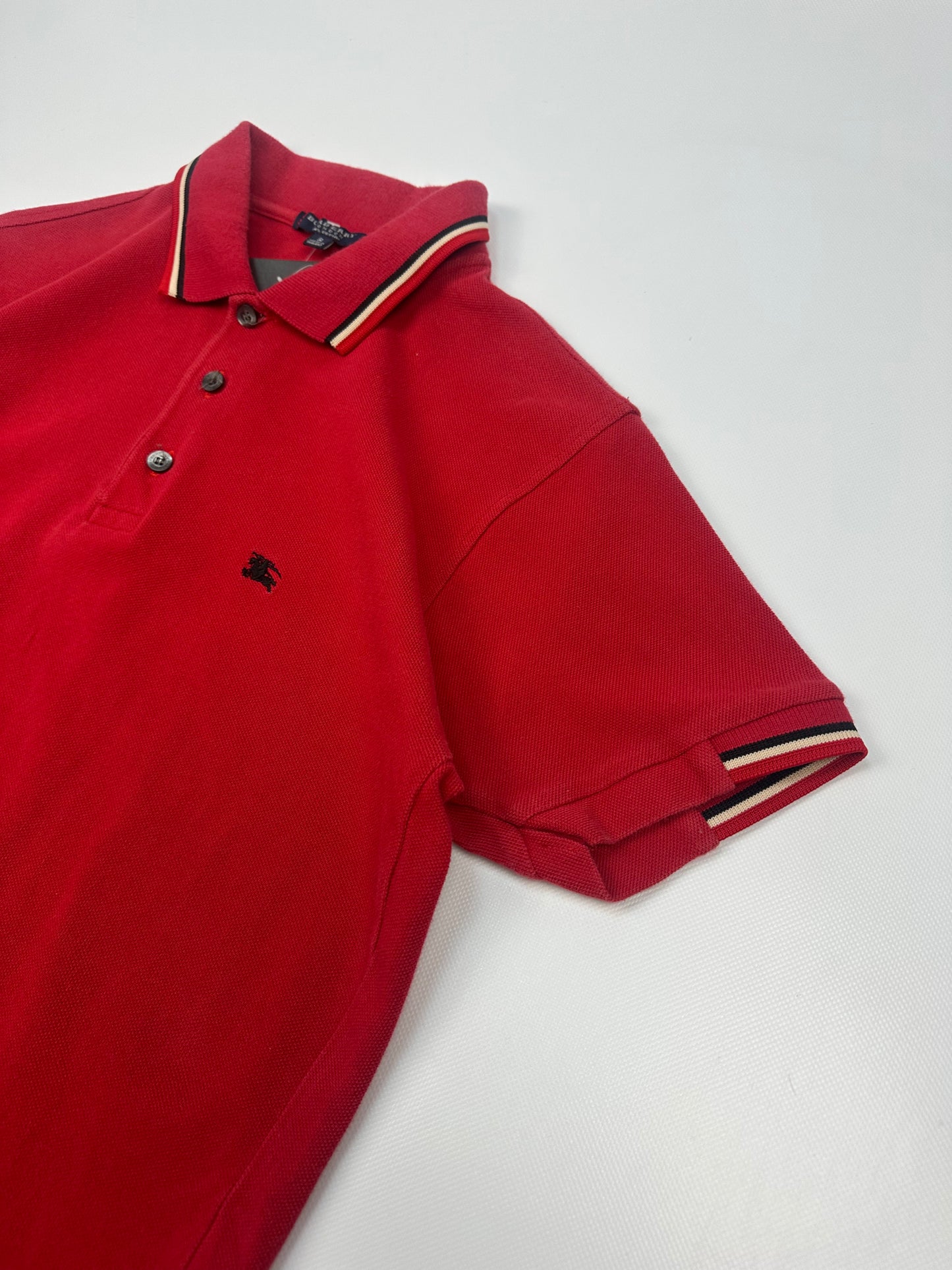 Vintage Burberry Polohemd rot S
