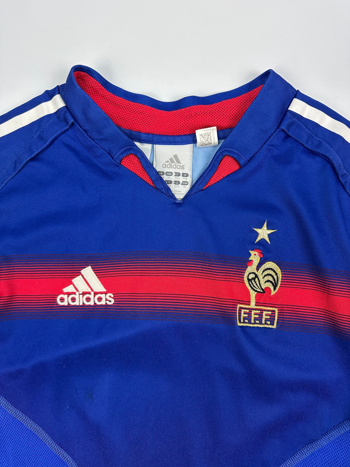Vintage Adidas Frankreich Trikot blau/rot Gr. S