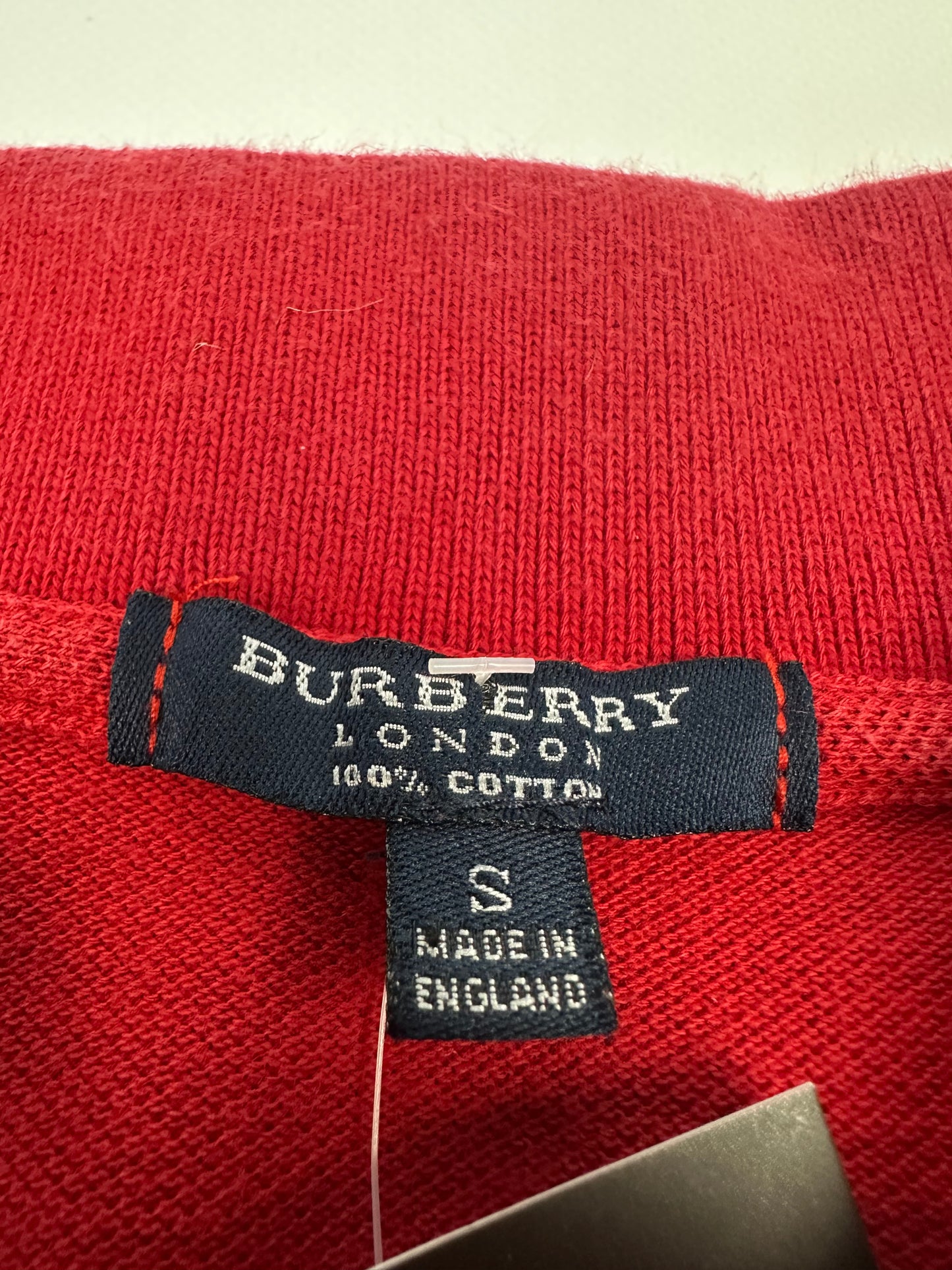 Vintage Burberry Polohemd rot S