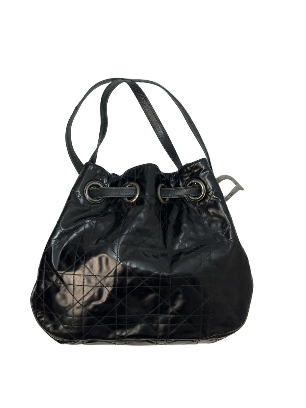 Christan Dior Cannage Lackleder Tasche