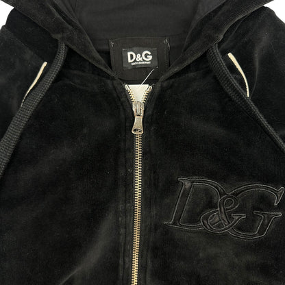 Vintage Dolce & Gabbana Samt Jacke schwarz M