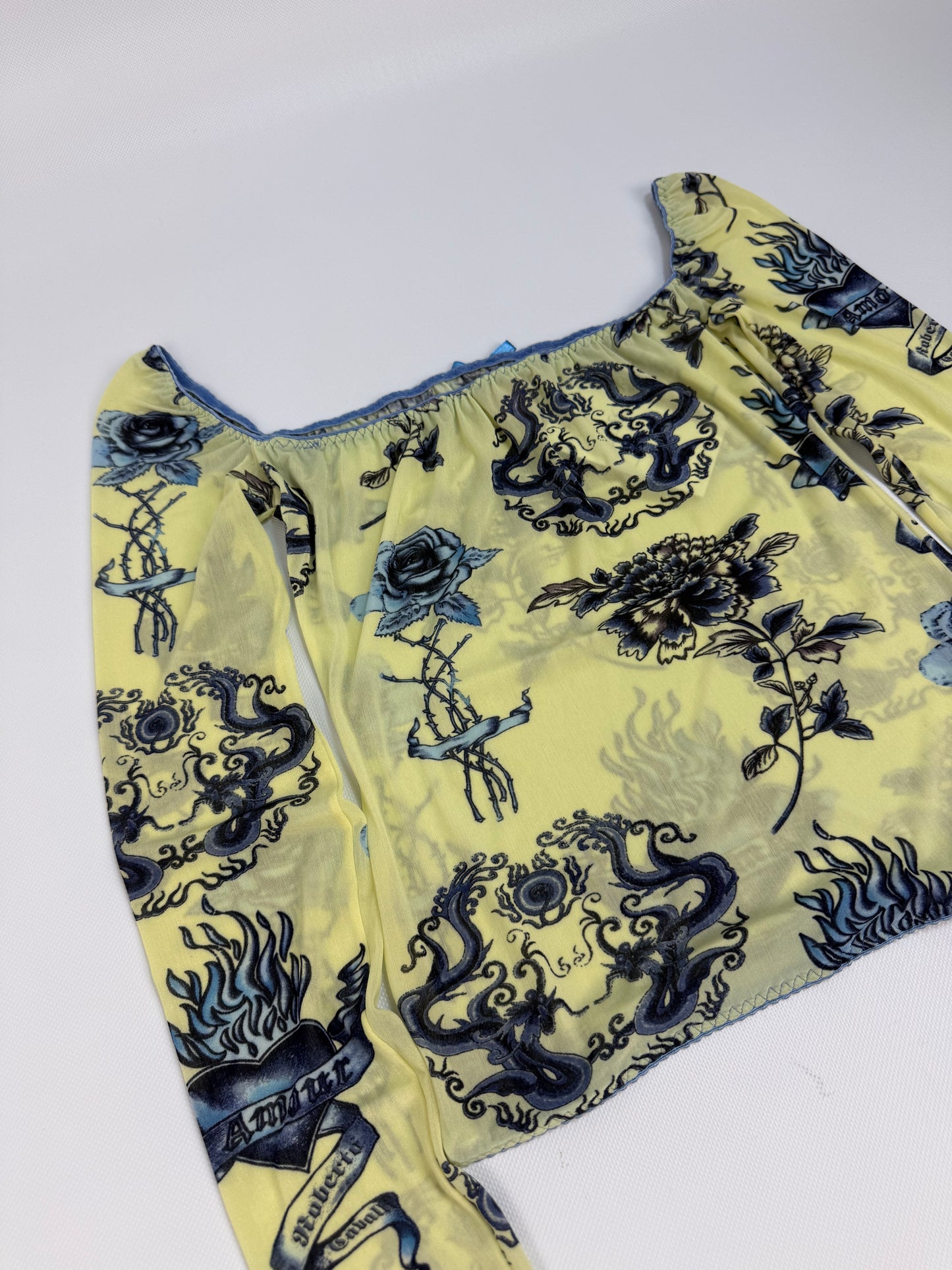 Vintage Roberto Cavalli Top gelb Gr. 42