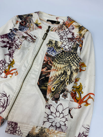 Vintage Just Cavalli Jacke weiß / orange Gr. S