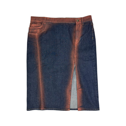 Vintage Just Cavalli Jeans Rock blau / bronze 44