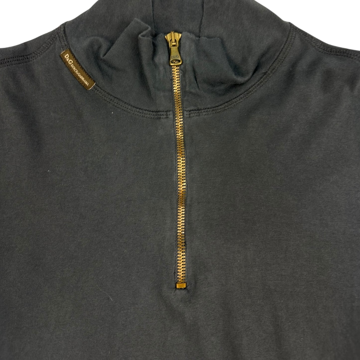 Vintage Dolce & Gabbana Halfzip Pullover dunkelgrau S