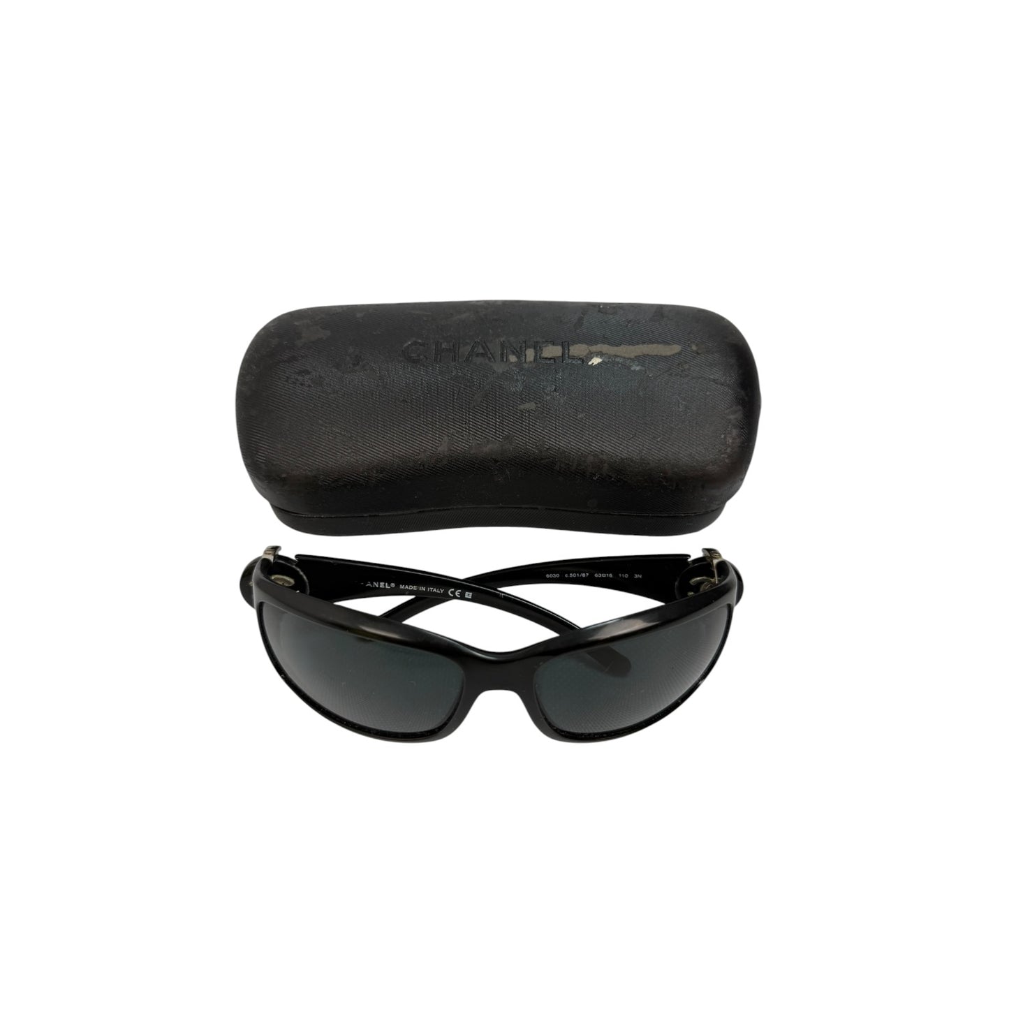 Vintage Chanel Sonnenbrille schwarz
