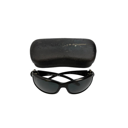 Vintage Chanel Sonnenbrille schwarz