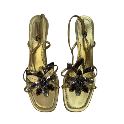 Vintage Miu Miu Heels Gold Gr. 41