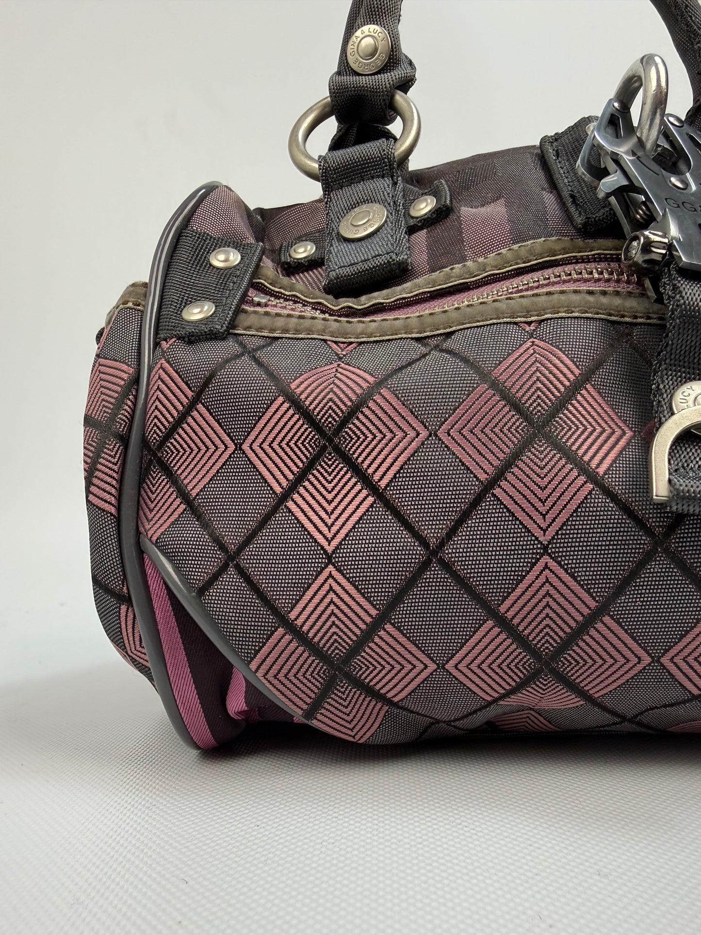 Vintage GG&L Mirror Me Tasche rot / grau