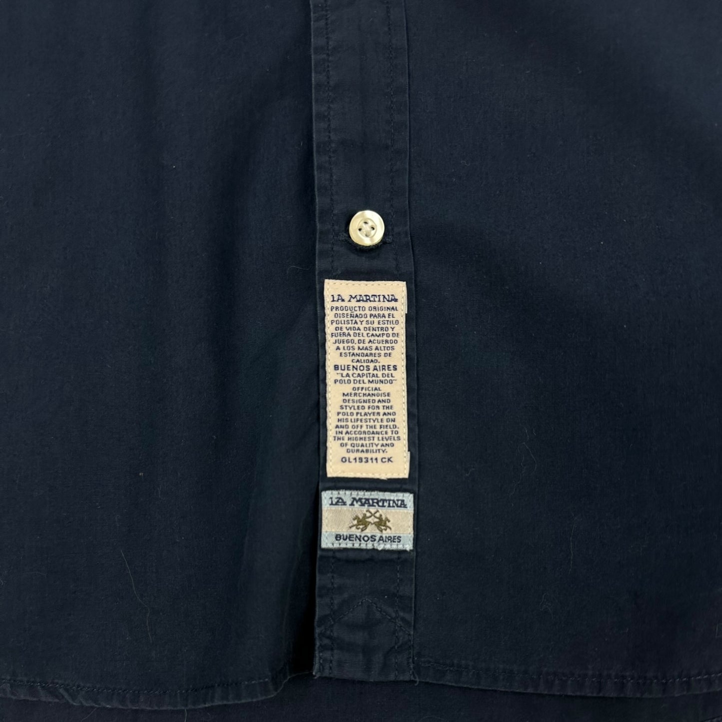 Vintage La Martina x Maserati Hemd Navy blau M