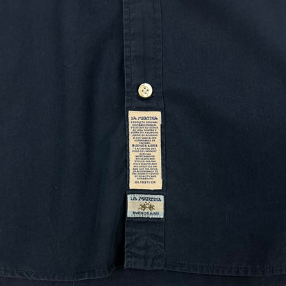 Vintage La Martina x Maserati Hemd Navy blau M
