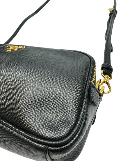 Prada Umhängetasche schwarz/gold