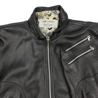 Vintage Andrea Cremato Lederjacke schwarz M